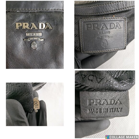 Authentic PRADA Black Leather Vitello Soft Handle Bag Handbag Made in Italy - Picture 4 of 12